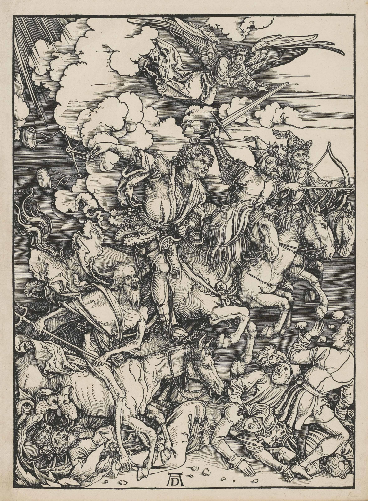 Four Horsemen of the Apocalypse - woodcut by A. Dürer